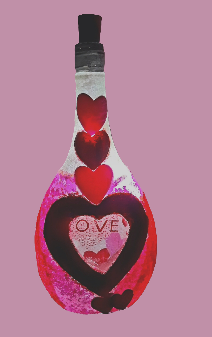 Decorative Wine Bottles for Valentine's Day