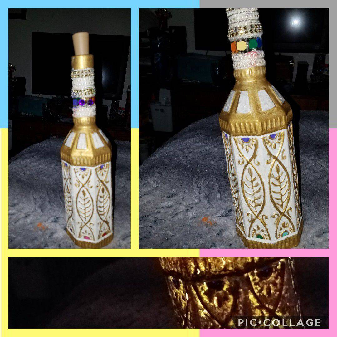One of a kind battery operated decorative bottles