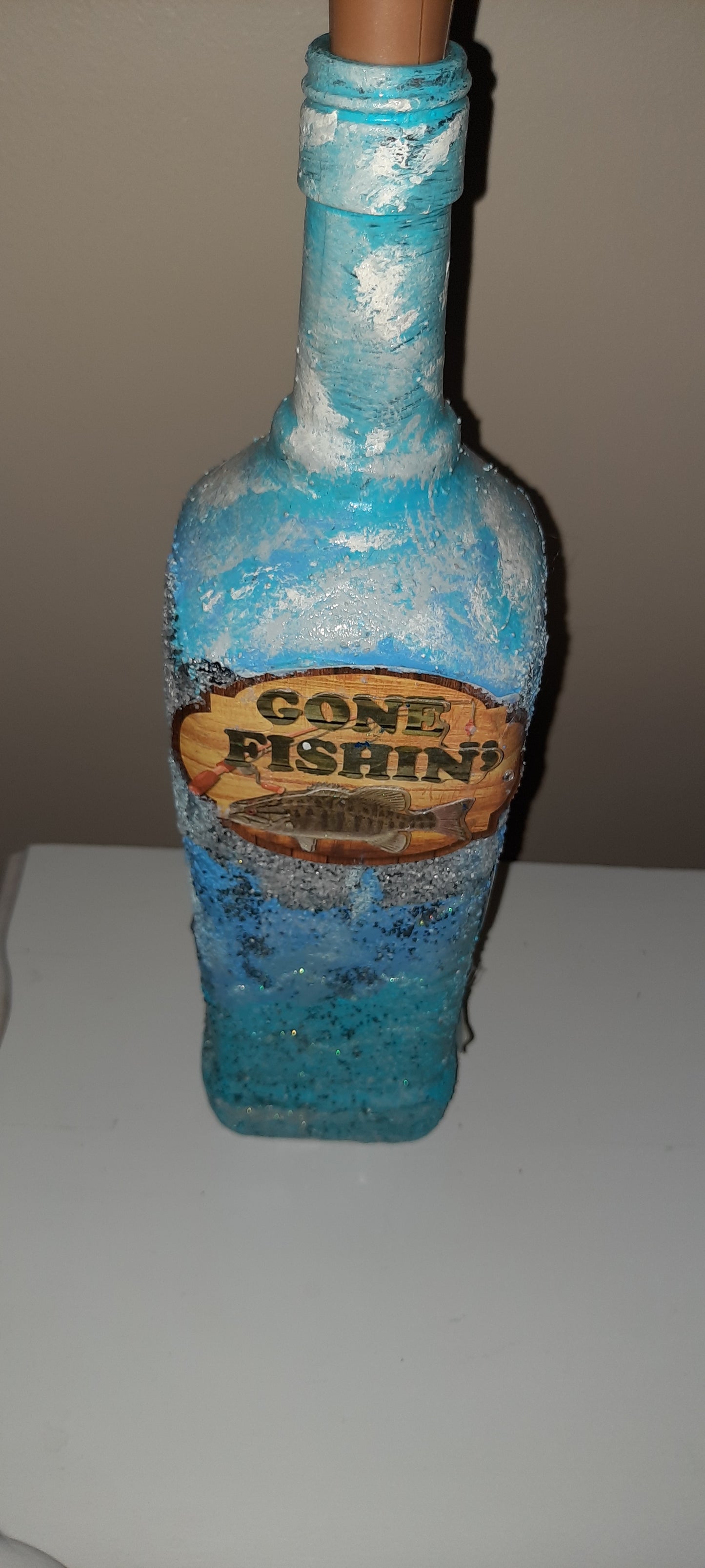 One of a kind battery operated decorative bottles