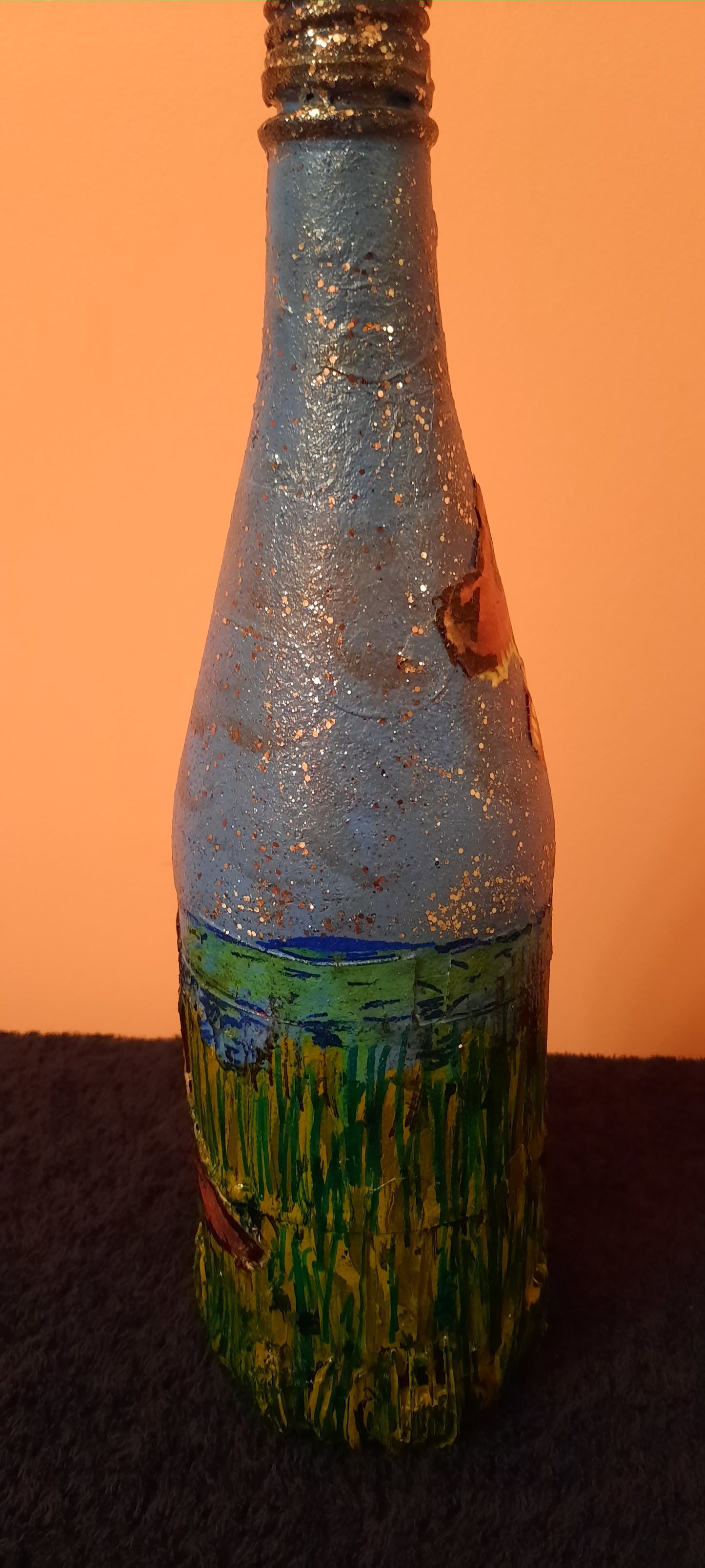 One of a kind battery operated decorative bottles