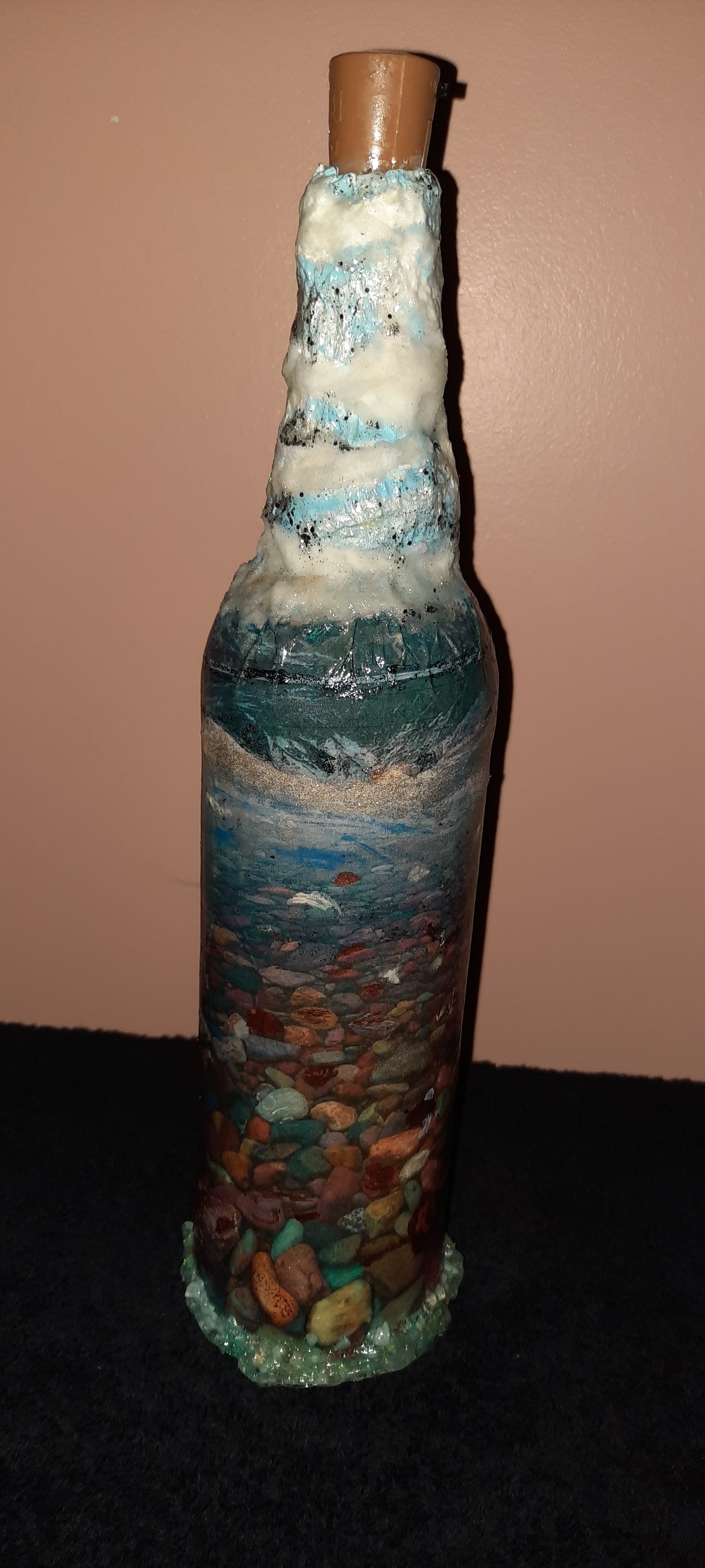 One of a kind battery operated decorative bottles