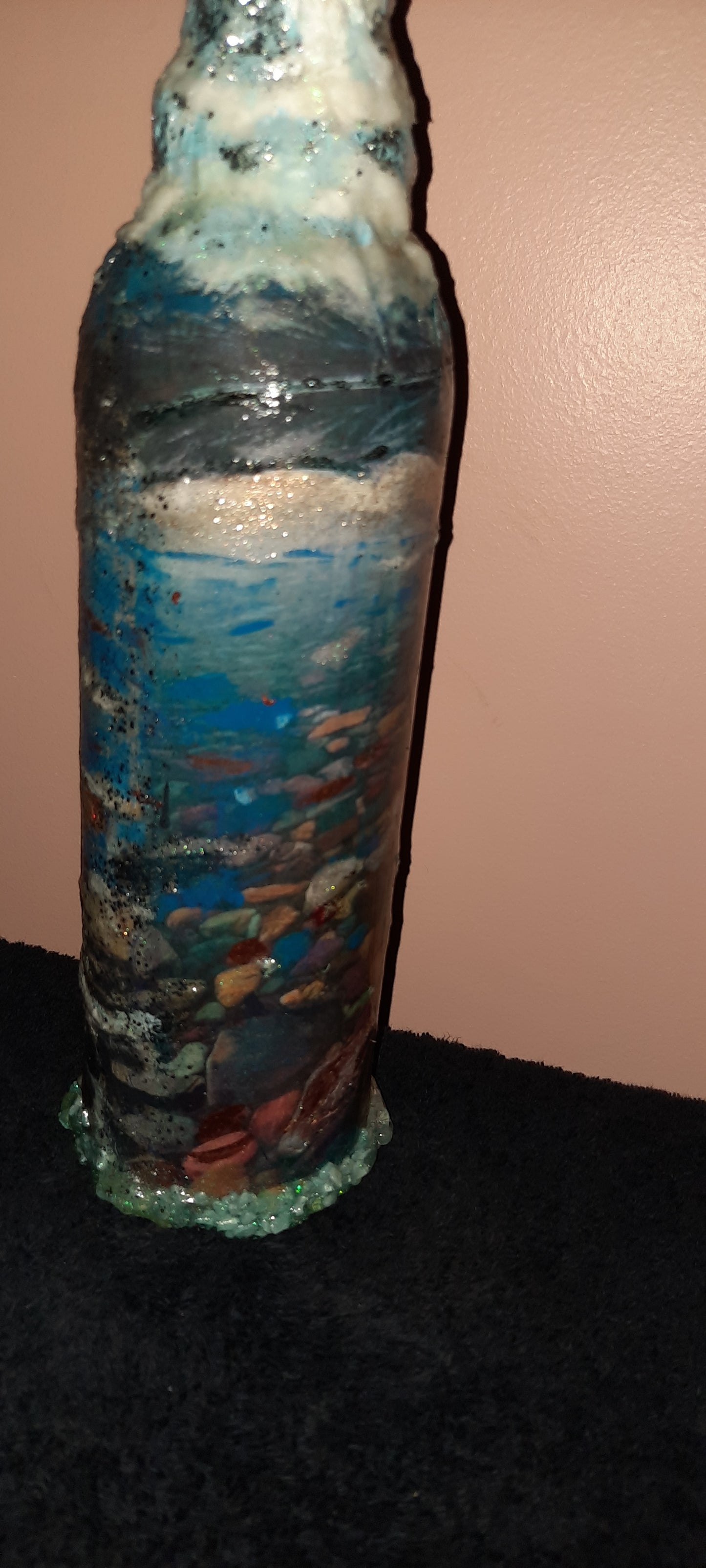 One of a kind battery operated decorative bottles