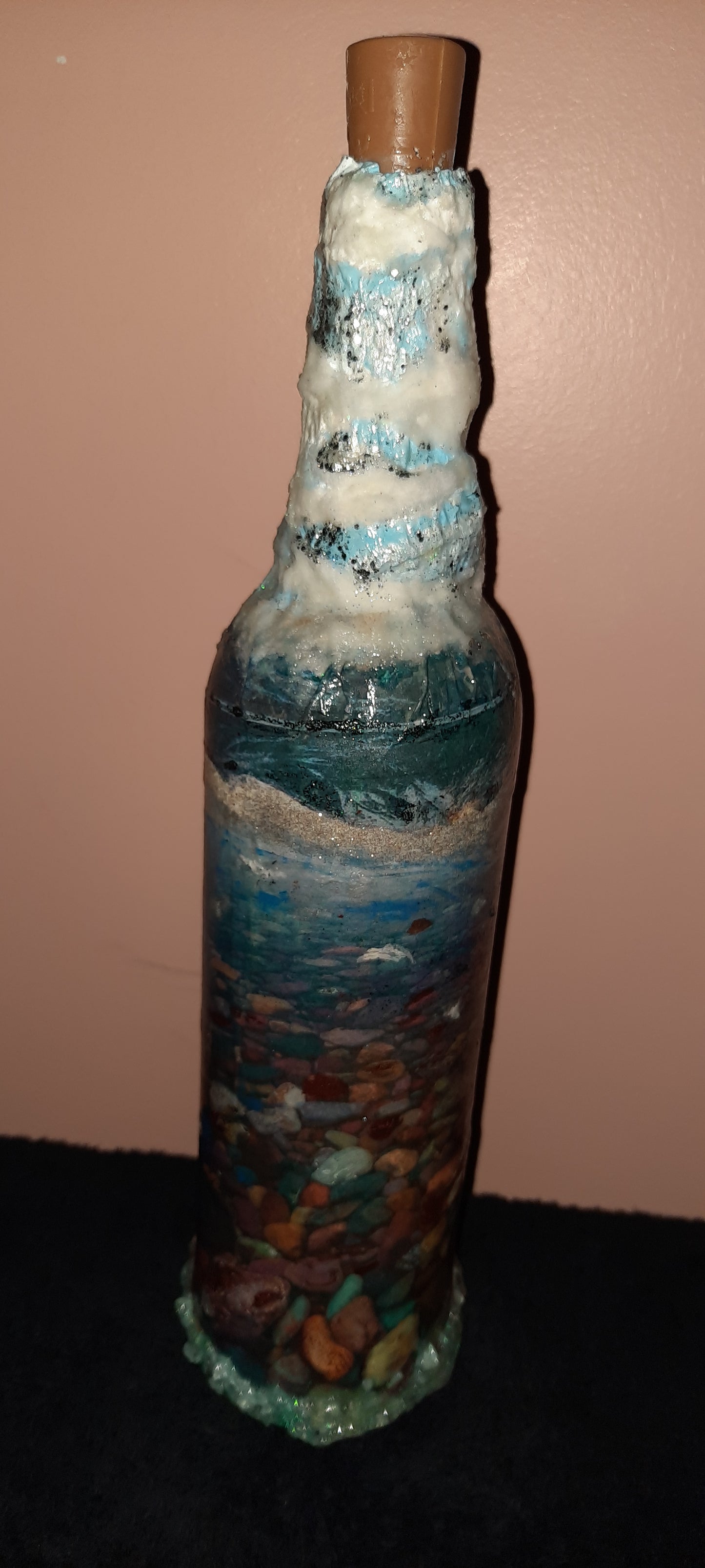One of a kind battery operated decorative bottles
