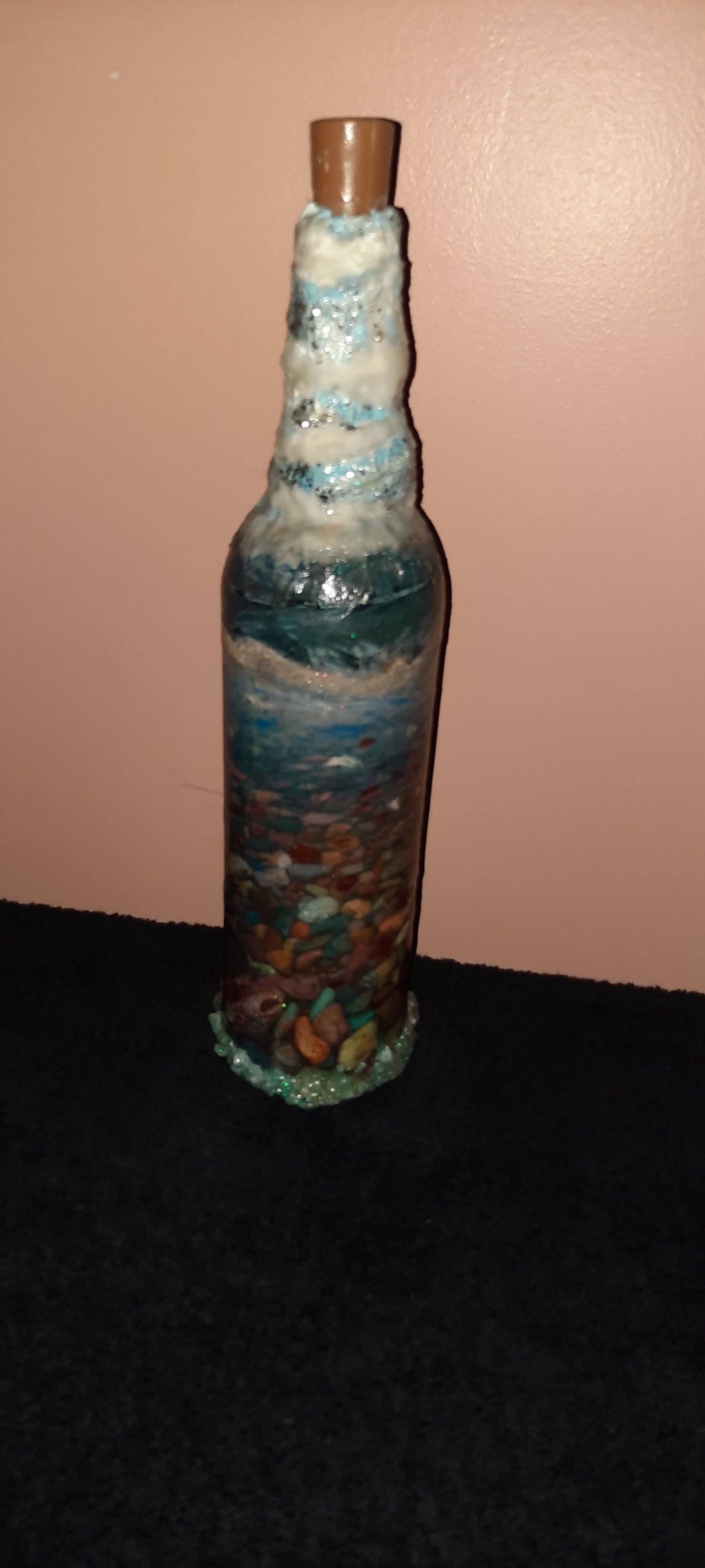 One of a kind battery operated decorative bottles