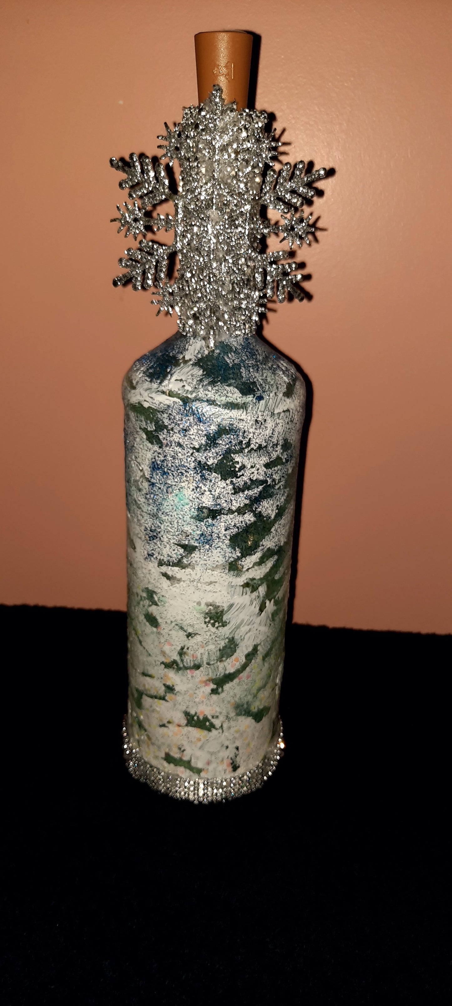 One of a kind battery operated decorative bottles
