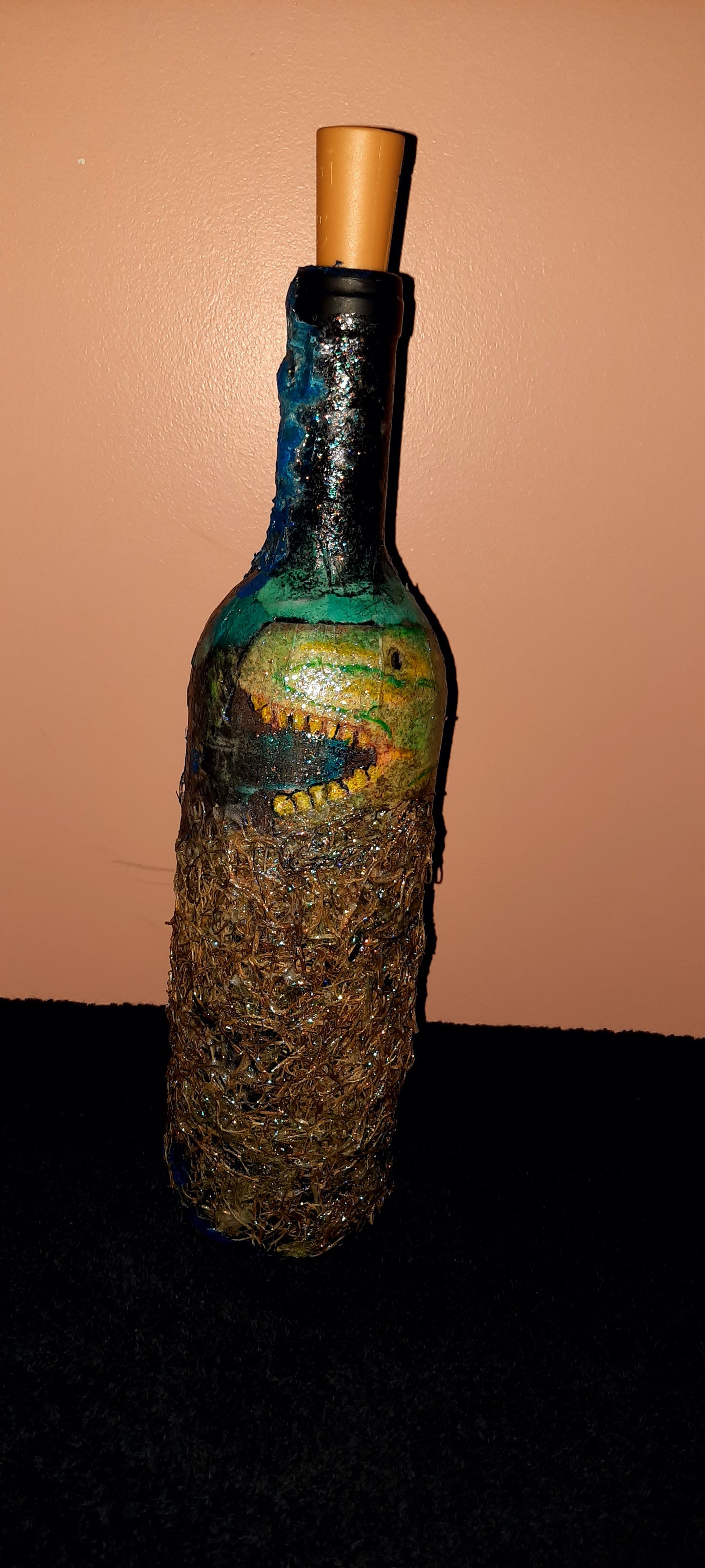 One of a kind battery operated decorative bottles
