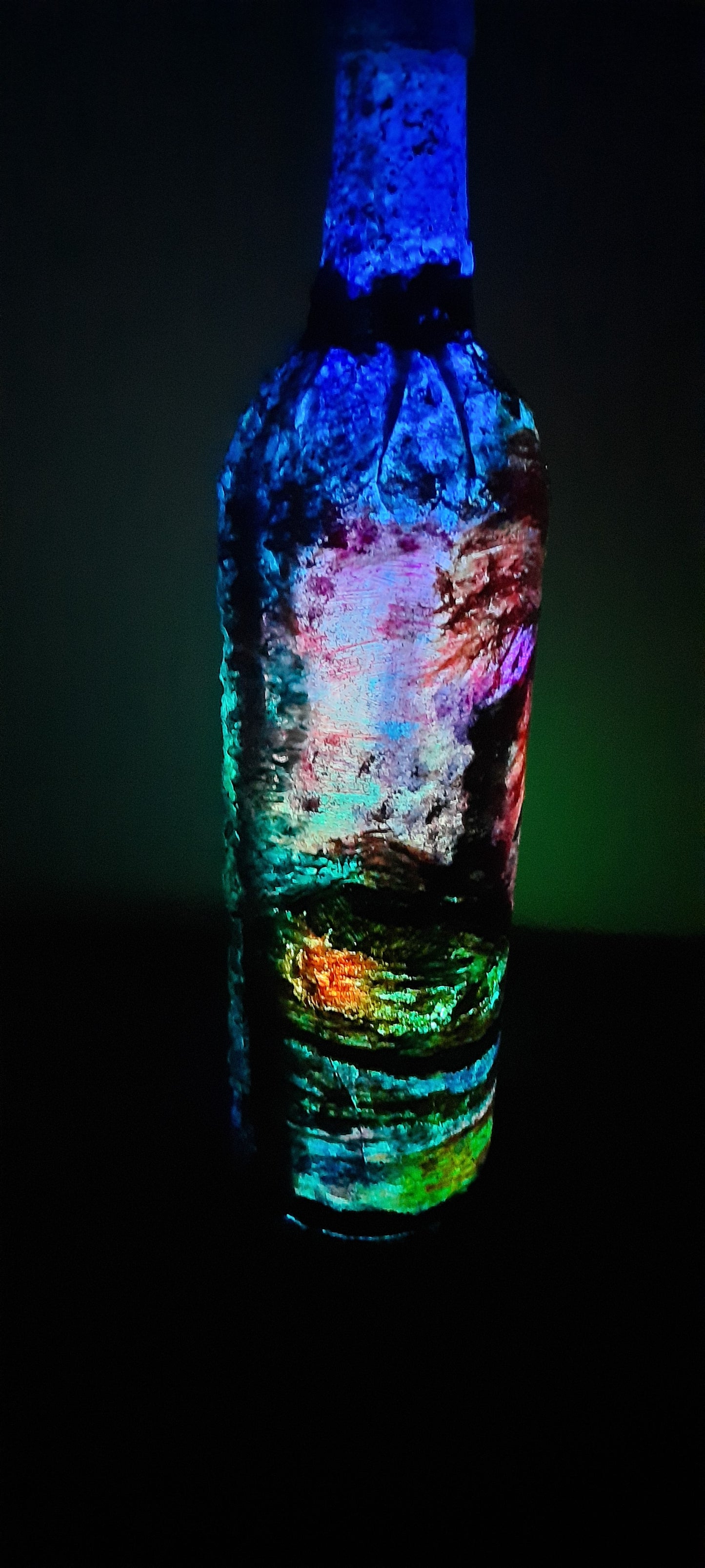 One of a kind battery operated decorative bottles