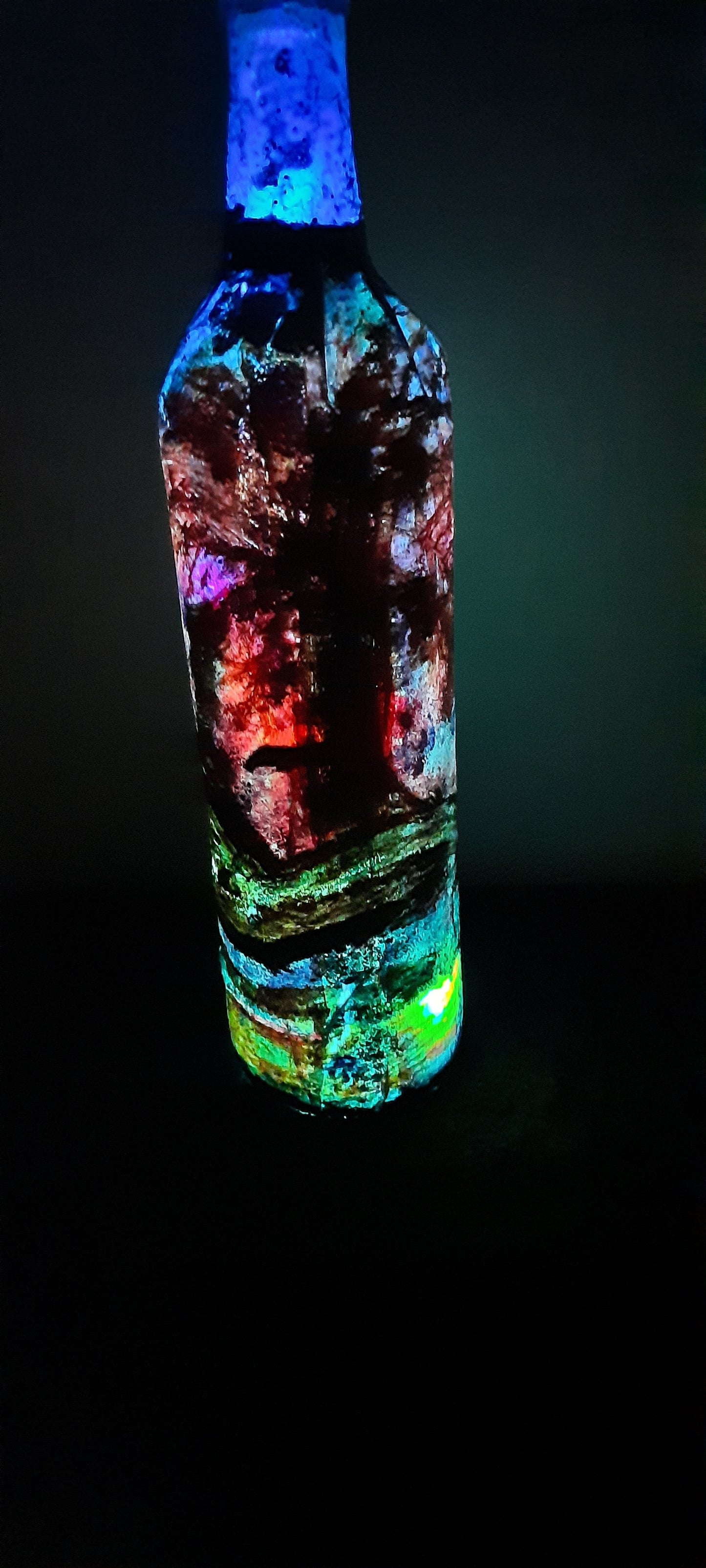One of a kind battery operated decorative bottles