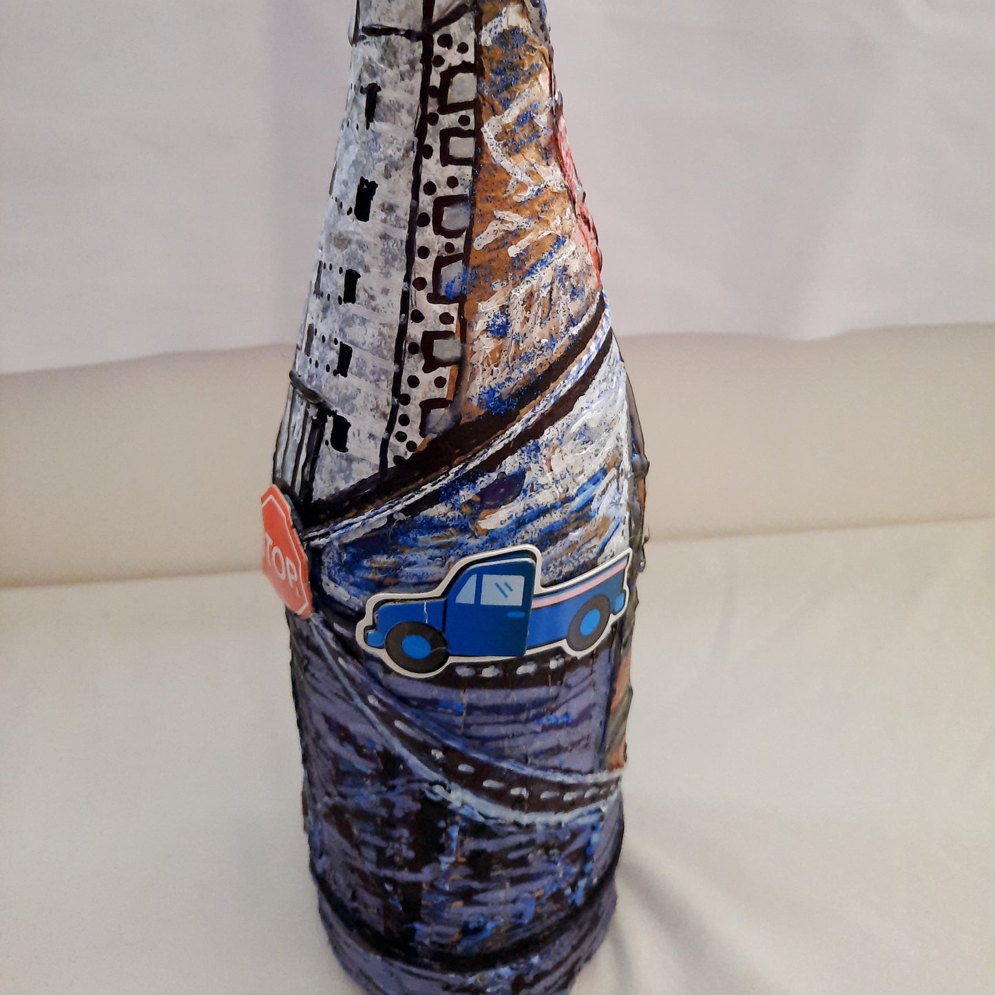 One of a kind battery operated decorative bottles