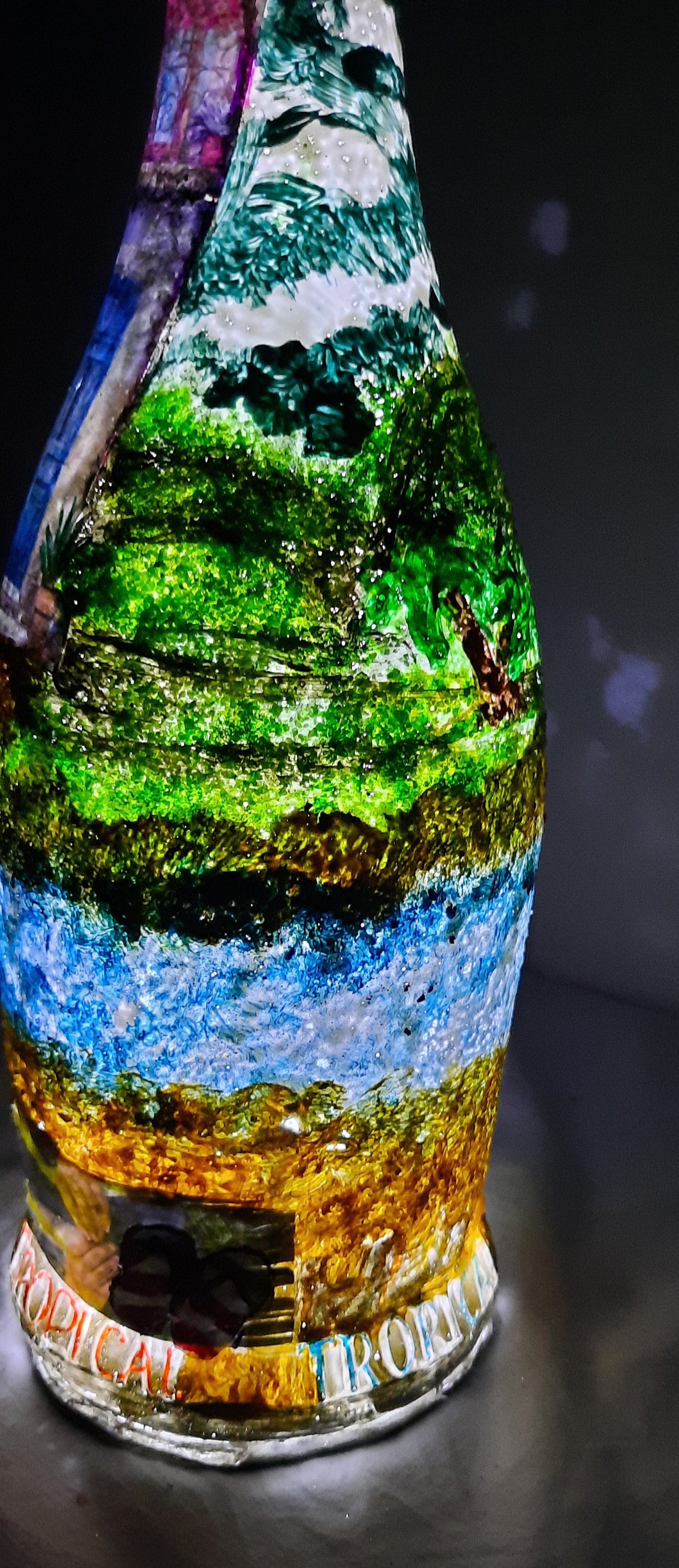 One of a kind battery operated decorative bottles