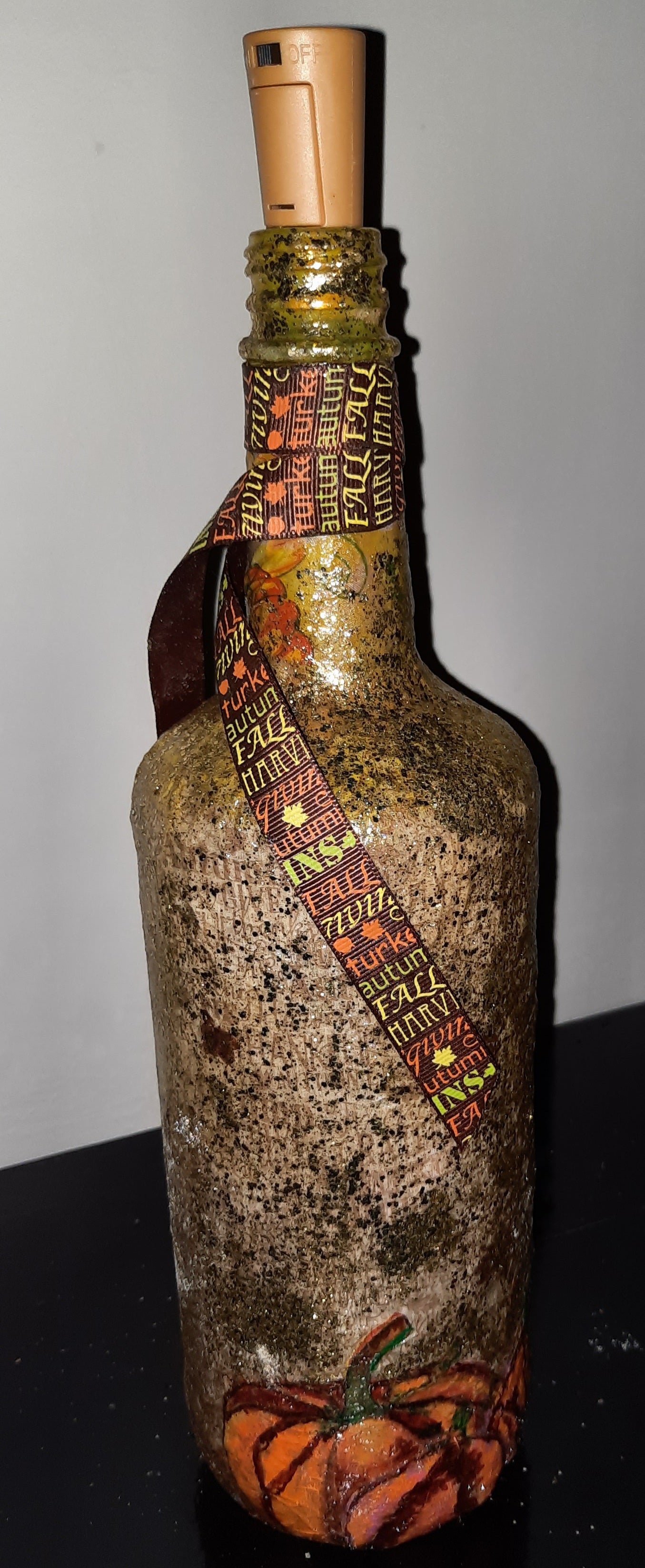 One of a kind battery operated decorative bottles