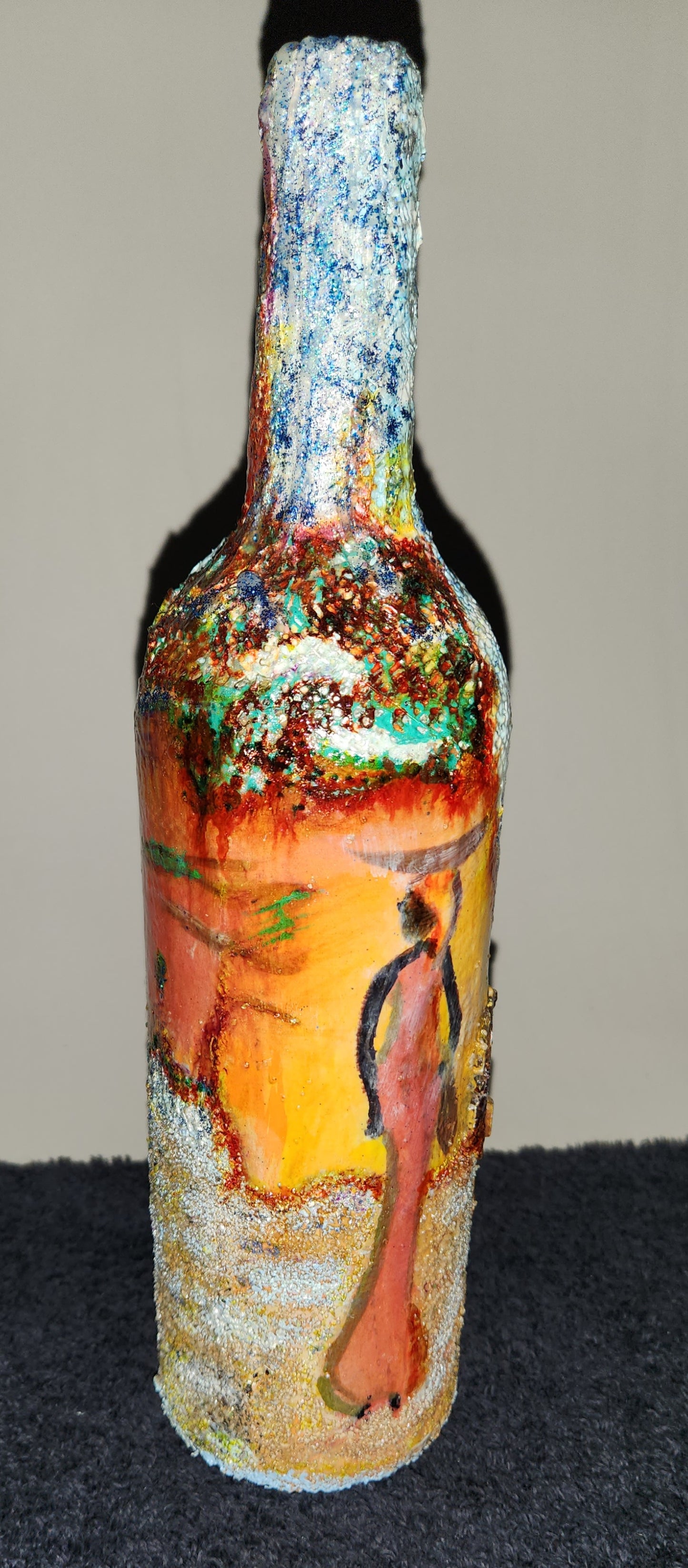 One of a kind battery operated decorative bottles
