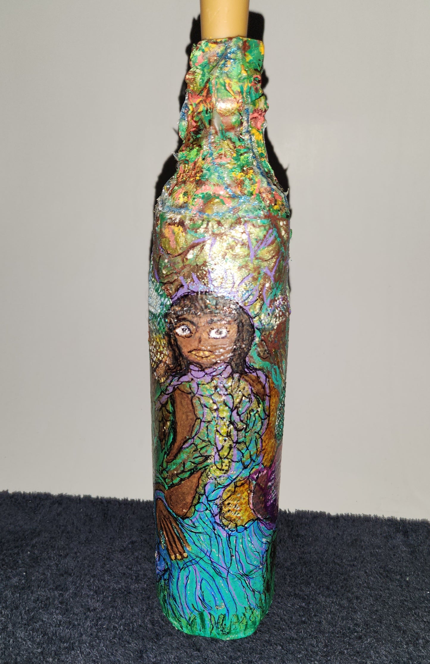 One of a kind battery operated decorative bottles