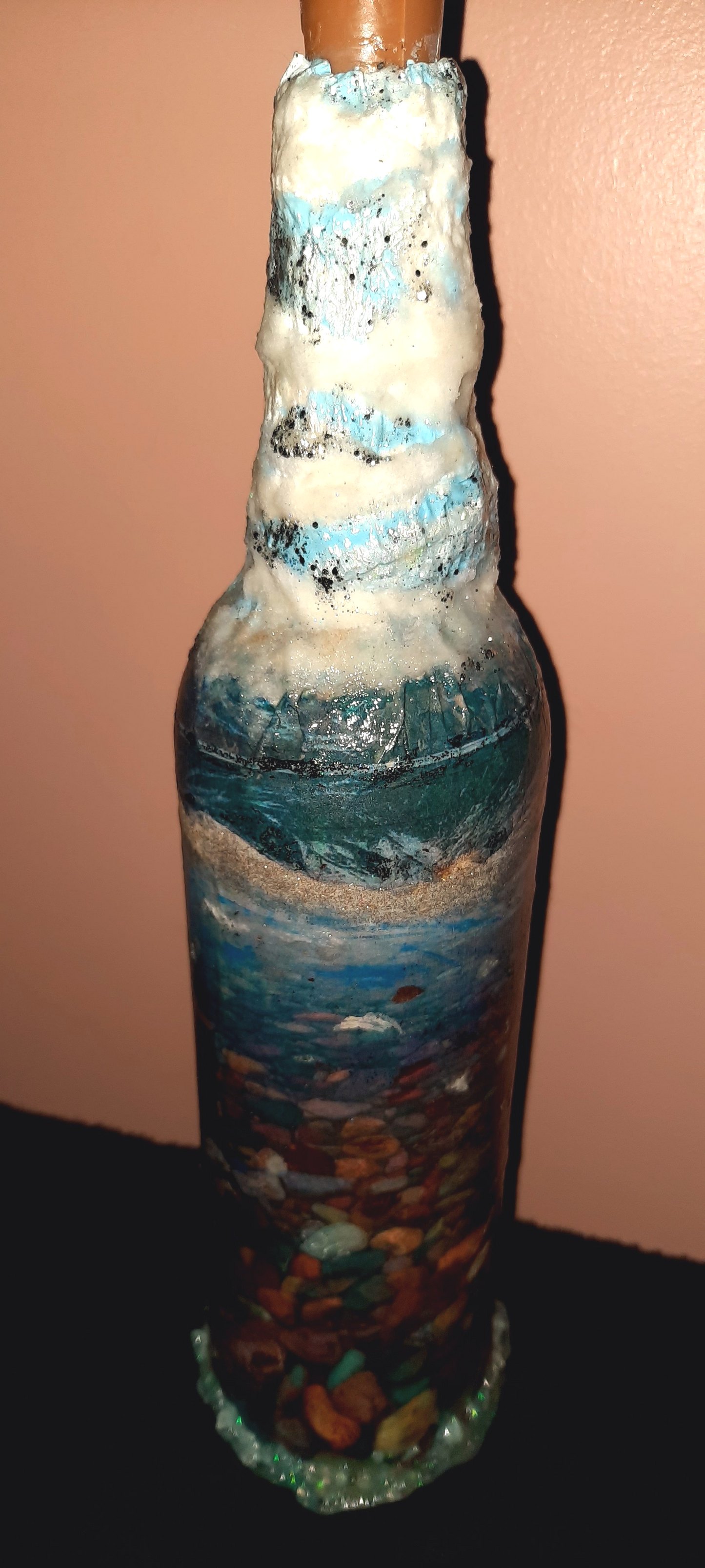 One of a kind battery operated decorative bottles