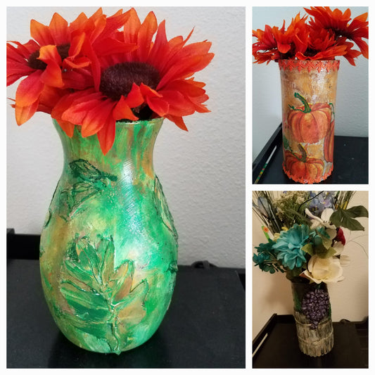 A Whimical Collecton of Fall Vases 