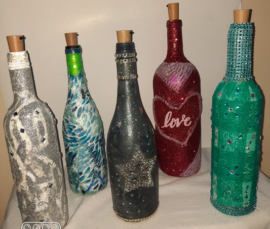 Decorative Wine Bottles for Valentine's Day